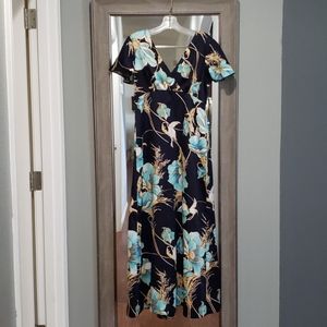 Nani of Hawaii vtg. Dress size 10 floral maxi